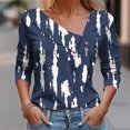 thumbnail image 2 of Blusas de Manga Corta para las Mujeres Casual Color Sólido Botón-Arriba Camiseta, Top de Moda para el Hogar Y el Uso Diario, 2 of 9