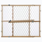 North States Easy Adjust Diamond Mesh Pet Gate, White, Wood, 26.5" - 42" x 23"