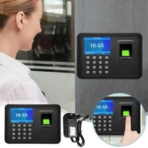 Biometric Fingerprint Password Device Employee Attendance Machine 4 Inch LCD Overtime Payroll Clock Recorder Custom Breaks USB Easy Install for Office Work Schedule Tracking