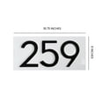 thumbnail image 5 of Floating Modern 6" Number Horizontal Address Plaque (3 characters) - White/Black, 5 of 5