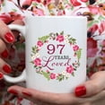 thumbnail image 4 of 97th Birthday Gifts for Women - 97 Years Loved with A Garland Birthday Mug - 97 Year Old Present Ideas for Grandma, Mom, Daughter, Sister, Wife, Friend, Cousin, Aunt, Coworker - 11 oz Coffee Mug, 4 of 6