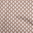 thumbnail image 1 of oneOone Polyester Spandex Light Brown Fabric Asian Block Print Geometric Sewing Material Print Fabric By The Yard 56 Inch Wide, 1 of 4