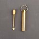 thumbnail image 1 of Gold Brass Snuff Spoon Sniffer Hoover Metal Pipe Shovel Key Chain Pocket Size, 1 of 3