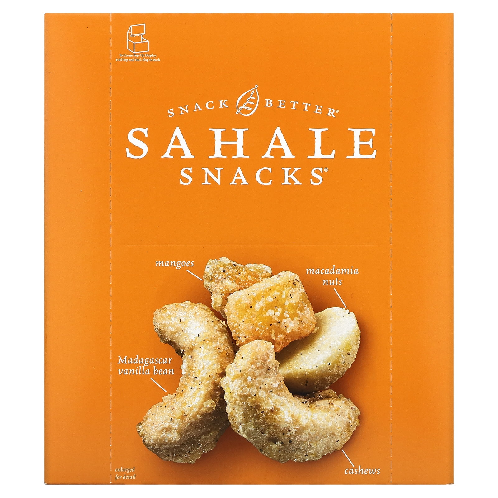 Glazed Mix, Tangerine Vanilla Cashew-Macadamia, 9 Packs, 1.5 oz (42.5 g) Each, Sahale Snacks