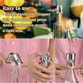 thumbnail image 3 of Pack of 6 Stainless Steel Champagne Stoppers, Prosecco, Sparkling Wine Bottle Stopper, Airtight Seal, Reusable, Dishwasher Safe, 3 of 7