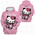 thumbnail image 3 of Sudadera con capucha Harajuku para mujer, ropa con estampado de Hello Kitty, Jersey gráfico Punk de Halloween, sudaderas Vintage de talla grande # S, 3 of 4