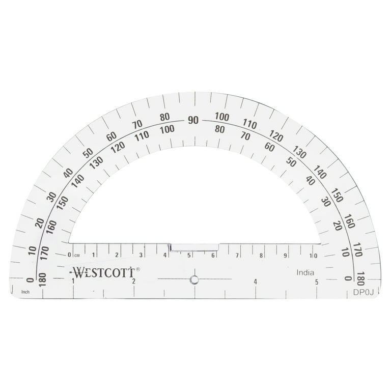 Westcott® Model W-44 Protractor Ruler - ASC Scientific