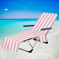 thumbnail image 4 of Chair Cover Towel Bag Beach Chair Cover Towel Striped Beach Chair Towel Large Size 29.5*78.7 Inches (75*200 Cm), 4 of 6