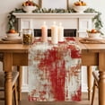thumbnail image 2 of Table Runner 108 Inches Long for Kitchen Dining, Red Ombre Dresser Scarf Farmhouse, Dining Table Decorations for Wedding/Parties, Gradient Abstract Art Vintage 13 x 108 In, 2 of 8
