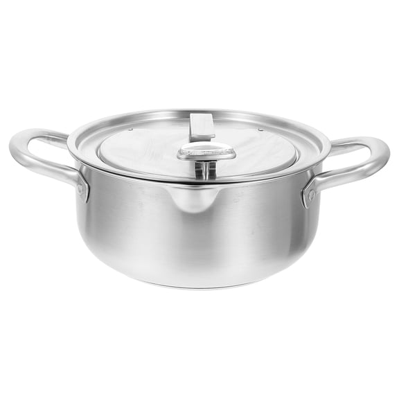 MLINS 1Pc Silver Frying Pot 11.79x7.86x3.93in Food Grade 304 Stainless Steel for Banquets