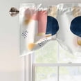 thumbnail image 5 of Watercolor Color Block Tie Up Window Valance Bohemian Art Nordic Tie-up Valance for Kitchen Windows Adjustable Small Curtain Balloon Shades for Kitchen Bathroom Cafe 42x18inch, 5 of 9