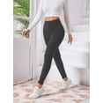 thumbnail image 5 of High Waisted Thicken Leggings for Women - No See Through Tummy Control Cycling Workout Yoga Pants Dark Grey S, 5 of 8