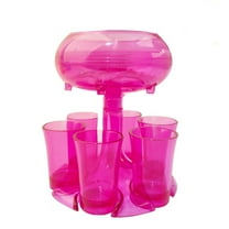 VerPetridure 6 Shot Glass Dispenser and Holder Dispenser For Filling Liquids Shots Dispense
