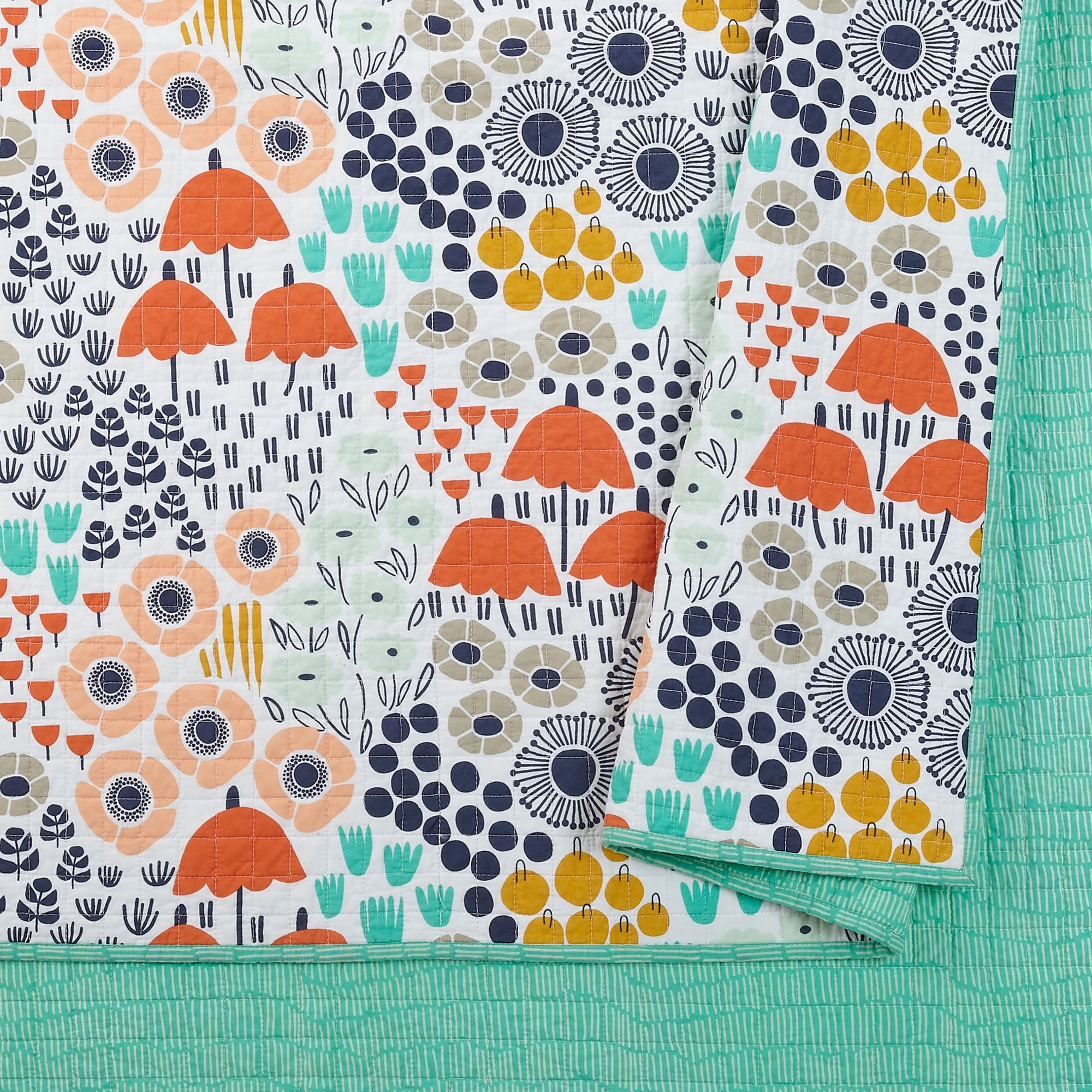 Makers Collective Mayflower Green 3-Piece Quilt Set, King