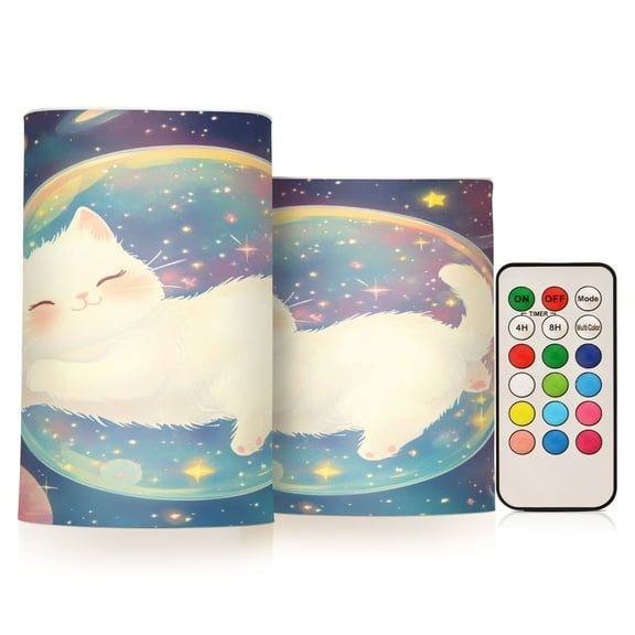 BZSMCE Flameless Candles LED Lights Galactic Slumber Creativity Battery Candles
