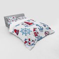 thumbnail image 3 of Ambesonne Cartoon Bedding Set 3 Pcs, Nautical, Twin, Blue Red, 3 of 3