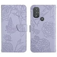 thumbnail image 2 of for Motorola Moto G Power 2022/Moto G Pure 2022 Case Wallet,Crossbody Strap Flip Cover with Card Holders Butterfly Embossed Premium PU Leather Kickstand Wrist Strap Magnetic Closure Case,Lightpurple, 2 of 11