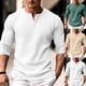 thumbnail image 4 of Mens Quarter Button Down Long Sleeve Solid Classic Dress Shirt Slim Fit Pullover, 4 of 4