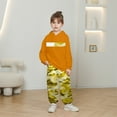 thumbnail image 2 of Utlike Boys Outfits Set Camo Print Hooded Sweatshirt And Pants Loose Fit Casual Outfit For Toddler Kids Autumn Winter Comfortable Playwear Size 11 Years-12 Years Orange, 2 of 4