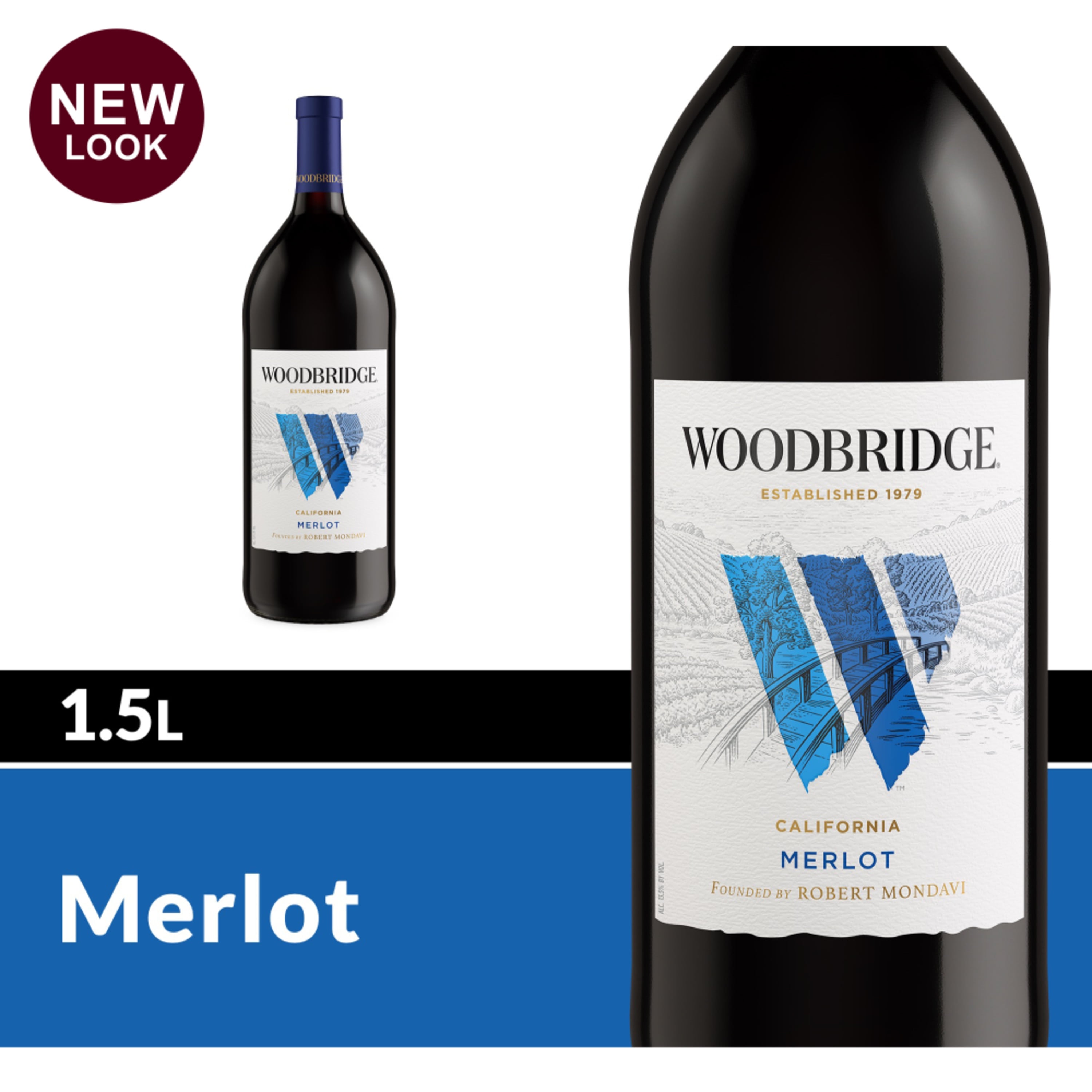 Woodbridge Merlot Red Wine, 1.5 L Bottle, 13.5% ABV