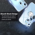 thumbnail image 2 of Compatible with iPhone 14 Case Crystal Clear Shockproof Protective Silicone Case with Ring Holder Kickstand Anti-Scratch Flexible TPU Bumper Cover - Clear, 2 of 16