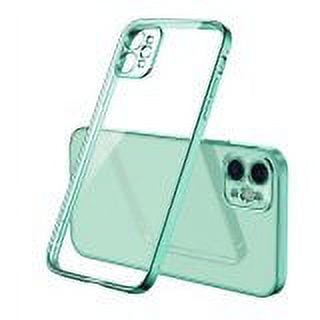 For iPhone 12 Pro Clear Silicone Case With Green Edge