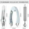 thumbnail image 2 of 4-Piece Strawberry Huller & Tomato Corer Set - Stem Remover Tool for Strawberry, Potato, Pineapple, 2 of 8