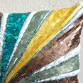 thumbnail image 2 of The HomeCentric Housse de Coussin, Housse de Coussin Multicolore, Paillettes Multicolores Roue à Pailletée Housse de Coussin, Lot de 2, 20x20 Pouces (50x50 cm Carré Soie Géométrique Pâques - Joyeux Rond, 2 of 4