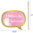 thumbnail image 6 of Big Dot of Happiness Rainbow Unicorn - Magical Unicorn Baby Shower or Birthday Party Photo Booth Props Kit - 20 Count, 6 of 8