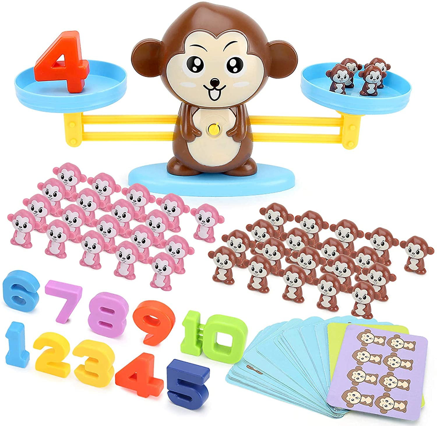 Monkey Balance Cool Math Game STEM Montessori Preschool Learning Counting Toys G 