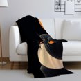 thumbnail image 4 of Flannel Blanket, Black Cat Print Blanket, Machine Washable Soft Warm Blanket, Office Living Room Sofa Air Conditioner Blanket, Christmas Gift, 4 of 4