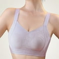 thumbnail image 2 of Bigersell Cotton Bra for Women Trendy Comfortable Without Underwire Bra Plus Size Bra Style F-1014 Purples 4XL, 2 of 4