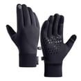 thumbnail image 3 of Hvmvliv Winter Gloves Men Outdoor Touchs Screen Warm Gloves with Thermal Soft Knit Lining Windproof Water-Proof Hiking Skiing Non-Slip Winter Warm Gloves Black, 3 of 5