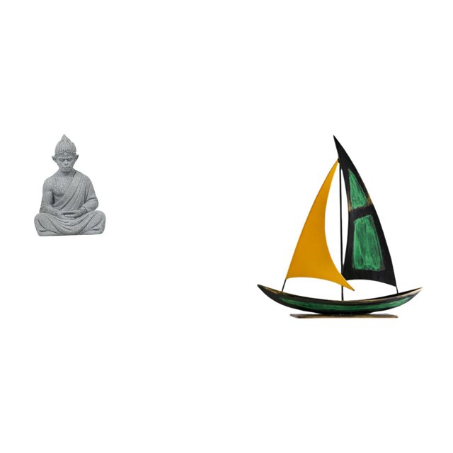 Estatua de mono,Estatua de Buda Mono para Interiores y Exteriores Budista,Figuras en miniatura meditando para decorar el jardín de casa.,Figura de velero,Escultura de velero de hierro para