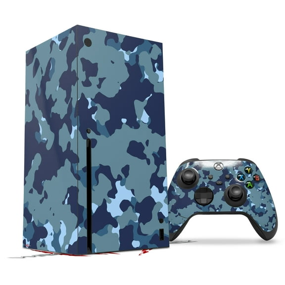 WraptorSkinz Skin Wrap compatible with the 2020 XBOX Series X Console and Controller WraptorCamo Old School Camouflage Camo Navy (XBOX NOT INCLUDED)
