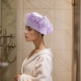 thumbnail image 3 of Unique Bargains High Elasticity Shower Cap 1 Pc Purple, 3 of 5