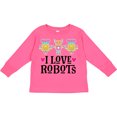 thumbnail image 3 of Inktastic I Love Robots Cute Robotics Girls Long Sleeve Toddler T-Shirt, 3 of 5