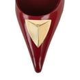 thumbnail image 3 of FSJ Women Elegant Stiletto High Heels Pumps Pointed Closed Toe Gold Accent Slip On Party Wedding Daily Wear Shoes Size 8 Red, 3 of 4