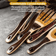 thumbnail image 5 of 7Pcs Pakkawood Utensils Set-, Eco-Friendly, Wooden Spoon for Cooking, Wooden Utensil for Cooking, 5 of 7