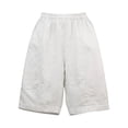 thumbnail image 4 of Endives Womens Linen Short Loose Solid Color Cotton Linen Pant Loose Below the Knees Elastic Waist Pants Beige, 4 of 4