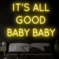thumbnail image 2 of Craftnamesign It's All Good Baby Baby Neon Sign, Bar Decor, Bedroom Art, 2 of 5