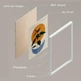 thumbnail image 4 of PixonSign Framed Canvas Print Wall Art Set - Mid-Century Polygons & Plants Art - Set of 3 Abstract Geometric Illustrations Modern Artwork Minimalism Wall Décor - 12"x16"x3 Panels White, 4 of 5