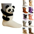 thumbnail image 5 of 3D Knit Animal Socks, Animal Socks Hand Crocheted, Double-layer cotton, Warm embrace (Bunny), 5 of 7