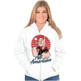 thumbnail image 3 of All American Popeye The Sailor Man Unisex Plus Size Zip Hoodie Brisco Brands 3X, 3 of 5
