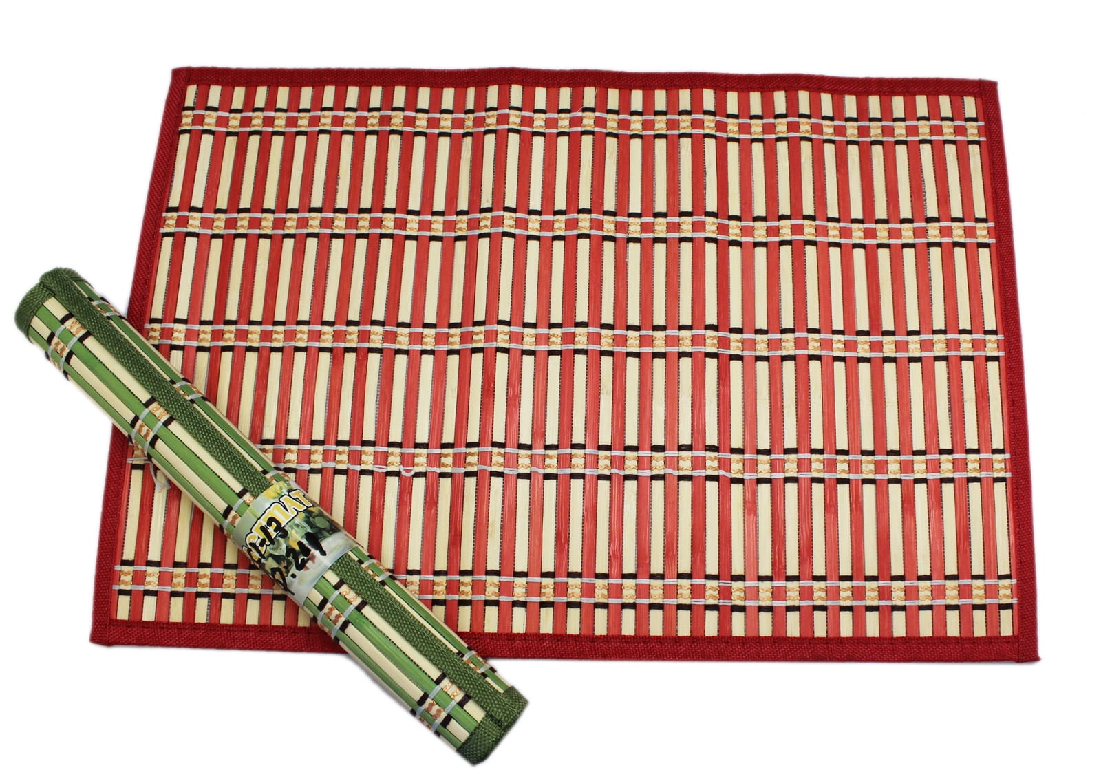 Bulk Buys KL19360 Rollup Natural Bamboo Placemats Set Place Mats tried