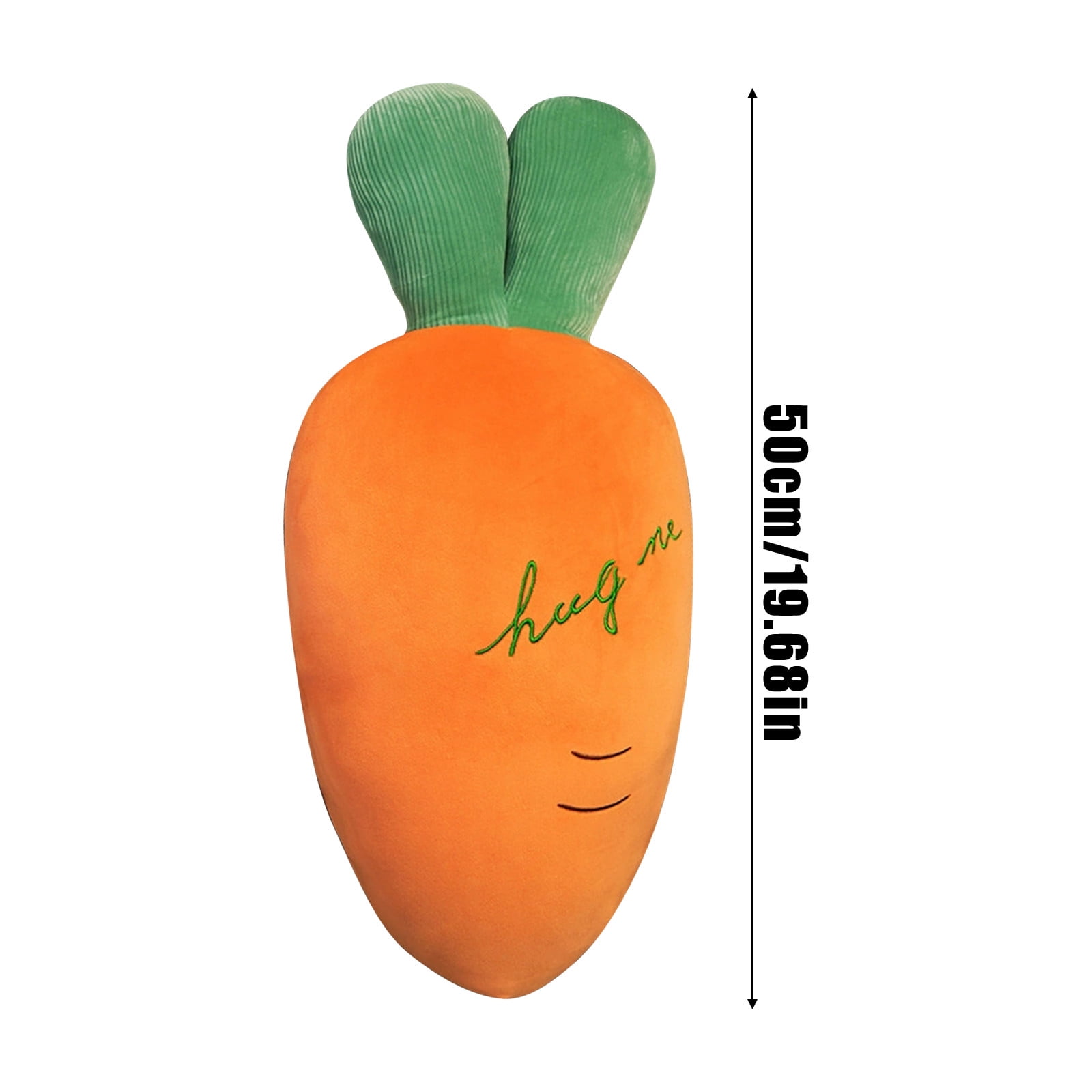 Realistic Carrot Plush Pillow, Soft & Q弹 (Soft & Bouncy) Long Body Pillow with Elastic Velvet, Huggable Carrot Stuffed Toy for Kids, Teens, Adults for Bedroom, Living Room, Office, Travel