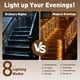 thumbnail image 4 of Luces de cortina, 300 luces LED con 8 modos de iluminación para balcones, vallas, escaleras y barandillas, 20 x 3 pies, blanco cálido, 4 of 7