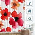 thumbnail image 2 of Spring Decorative Shower Curtain,Watercolor Abstract Poppy Red Background Shower Curtain,Waterproof Fabric Shower Curtains for Bathroom 72"W x 84"L (Pack of 1), 2 of 6