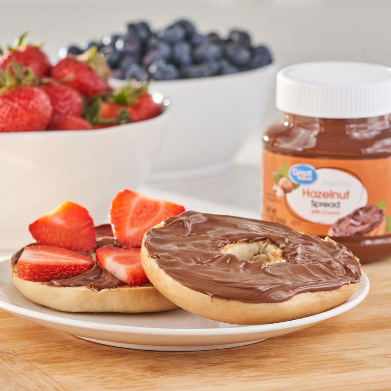 Great Value Hazelnut Spread, 13 oz, creamy with real hazelnuts and