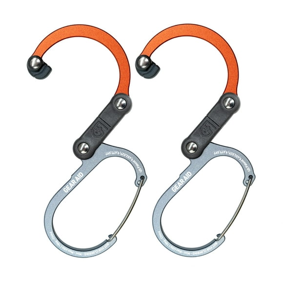 Mosquetón GEAR AID HEROCLIP Mini naranja, paquete de 2